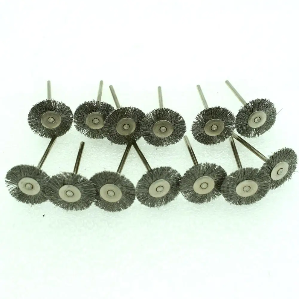 Top Trends: 100pcs 22MM Steel Wire Wheel Brushes Metal Rust Removal Dremel Accessories Shank 2.35MM Shoppable Styles