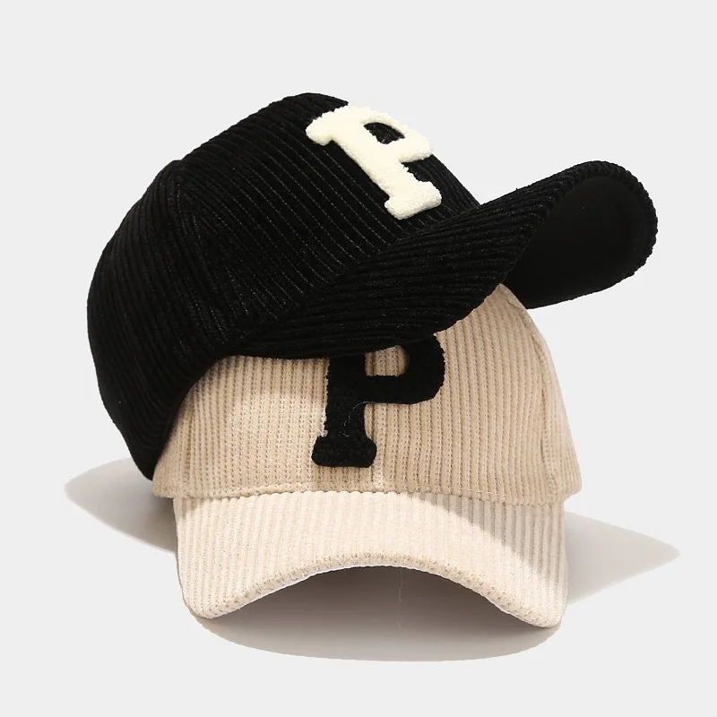 Top Trends: Winter Warm Baseball Caps Letter P Embroidered Men's Women's Visor Caps 2021 New Winter Snapback Caps For Male Female Shoppable Styles