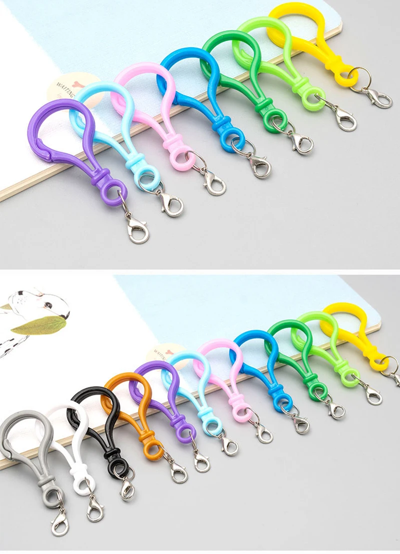 Top Trends: 20pcs Multicolor Buckle Triggers With Lobster Clasp Plastic Clasp Hooks Clip Diy Keychain Findings For Jewelry Making Supplies Shoppable Styles - Image 3