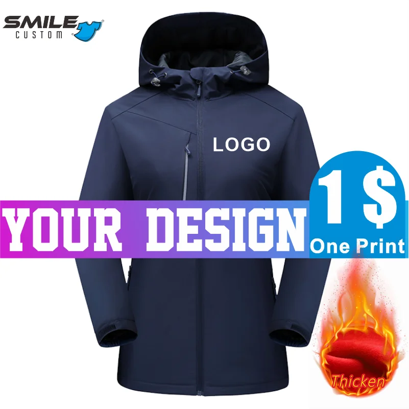 Top Trends: SMILE Men Women Casual Warm Windbreaker Custom Brand Logo Company Personal Design Print Jacket Text Pattern DIY Fashion Hoodie Shoppable Styles