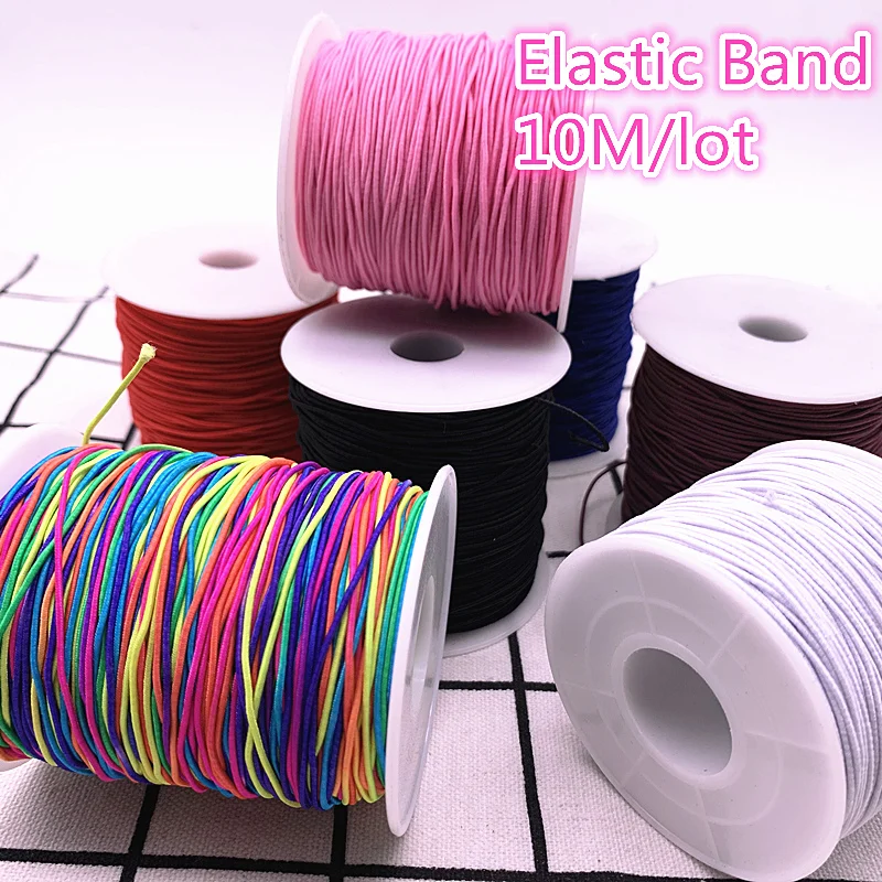 Top Trends: 1.0mm 10yards / lot High-Elastic Round Elastic Band Rubber Band Elastic Cord Diy Sewing Accessories Shoppable Styles