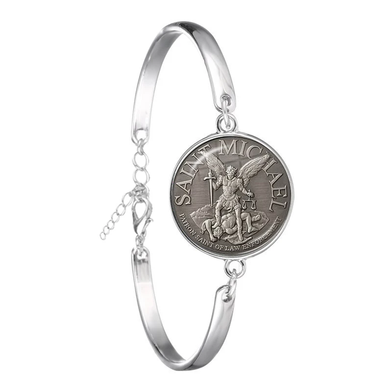 Top Trends: Fashion Bracelet Archangel St.Michael Protect Me Saint Shield Protection Charm Russian Orhodox Bangle Jewelry For Holy Gift Shoppable Styles