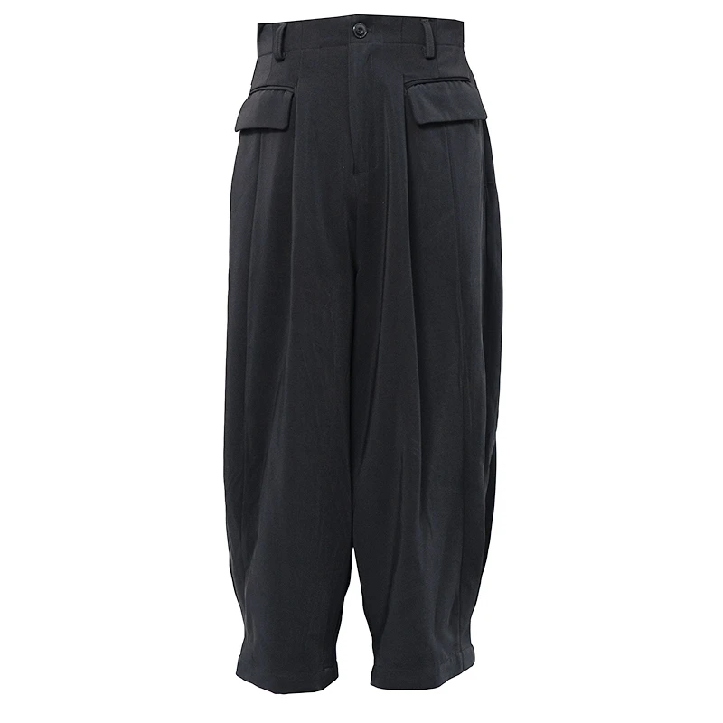 Top Trends: Yamamoto Style Yoko Men's Casual Pants Capri Pants, Super Loose Black Tight Harem Skirt Pants Shoppable Styles