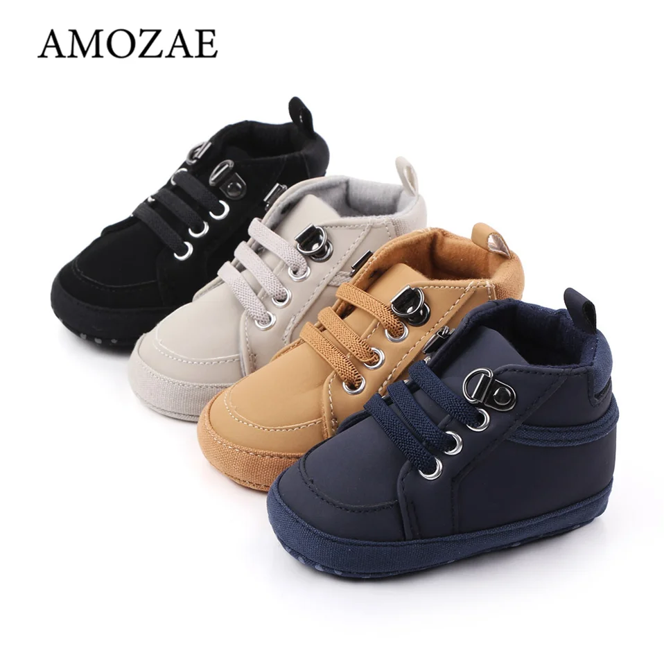 Top Trends: Baby Shoes Spring / Autumn Casual Shoe Sport Sneakers Baby Boys Shoes PU Elastic Band Soft-Soled Non-Slip Toddler Shoes For 0-18M Shoppable Styles