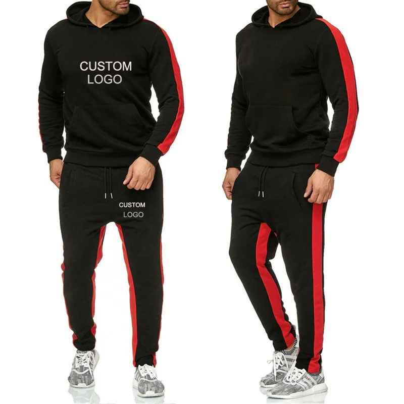 Top Trends: Men Sets Hoodies Sportswear Tops+ Pants 2 Piece Set Tracksuits Jacket Casual Solid Sweatsuit Custom Logo Male Clothes S-6XL Shoppable Styles