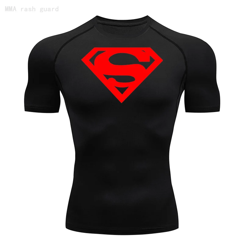 Top Trends: Summer Men&#039;s T-shirt Short Sleeve Bodybuilding T-shirt Compression Shirt MMA Fitness Quick Dry Casual Black Round Neck Men&#039;s Top Shoppable Styles