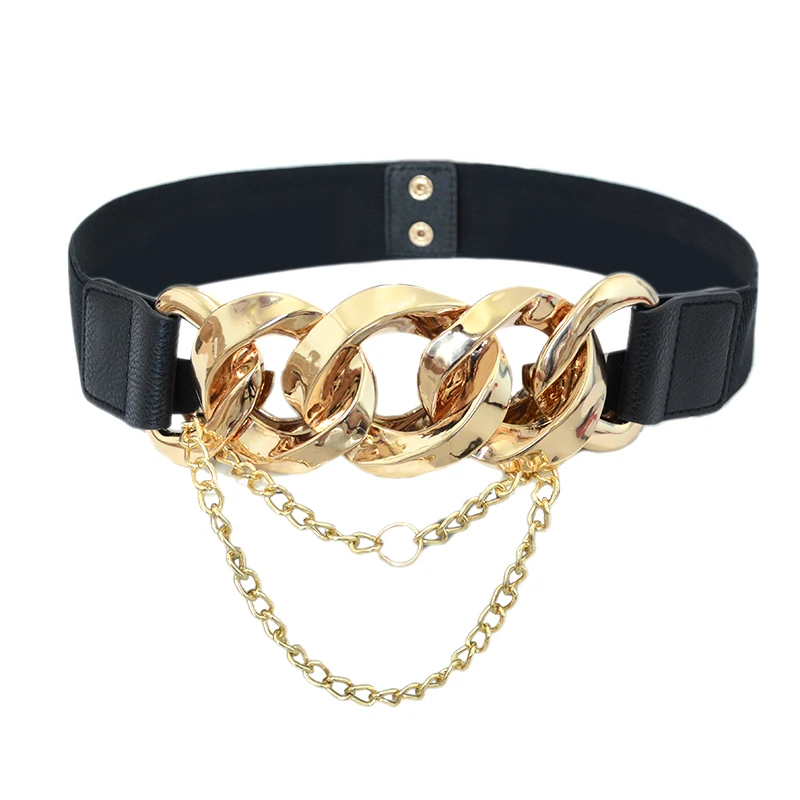 Top Trends: Personalized Chain Buckle New Ladies All-Match Clothing Accessories Fashion Decoration Elastic Belt Dress Belts Bg-1624 Shoppable Styles