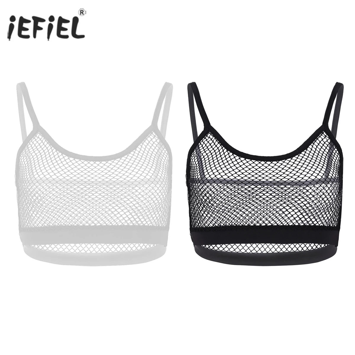 Top Trends: American Clothing Women Sexy Camisole Tanks Sleeveless Hollow Out See Through Mesh Fishnet Crop Tops Vest Tank Mini T-Shirt Tops Shoppable Styles