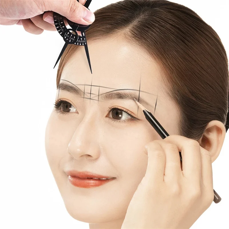 Top Trends: Stainless Steel Isometric Golden Ratio Measuring Ruler 180° Permanent Makeup Template Caliper Beauty Tool Shoppable Styles - Image 3