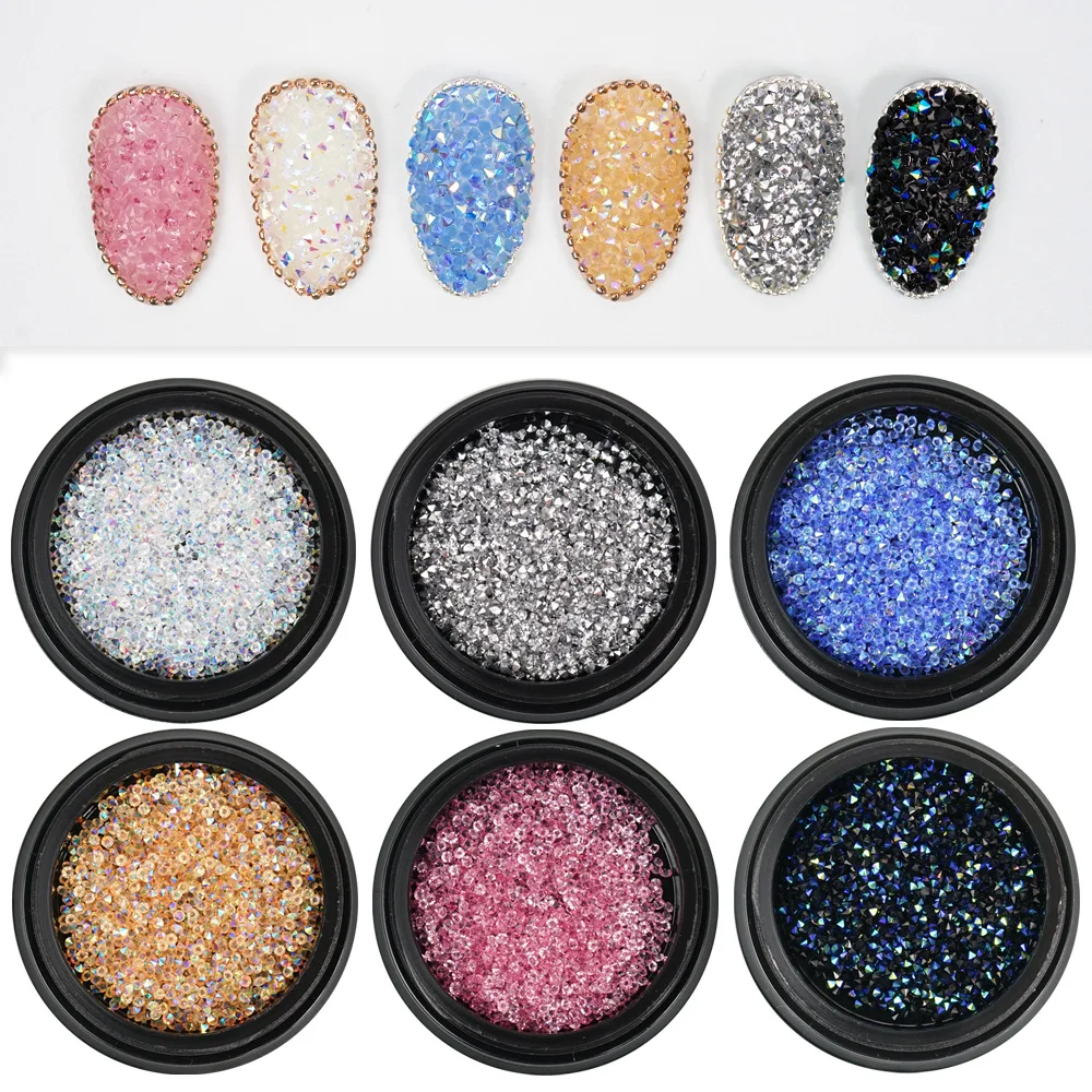 Top Trends: Pixie Crystal Nails Stone 1.2mm Nail Art Rhinestone Mini Glass Micro Crystals 3D Parts Press On Nails Decoration Diamonds Shoppable Styles