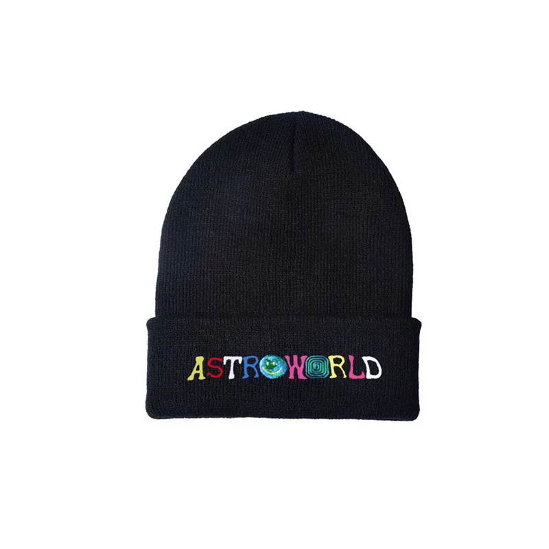 Top Trends: Travis-Scott-ASTROWORLD Knitted Hat Beanie Ski Warm Winter Unisex Skullies &amp; Beanies Warm Cap For Men Women Shoppable Styles