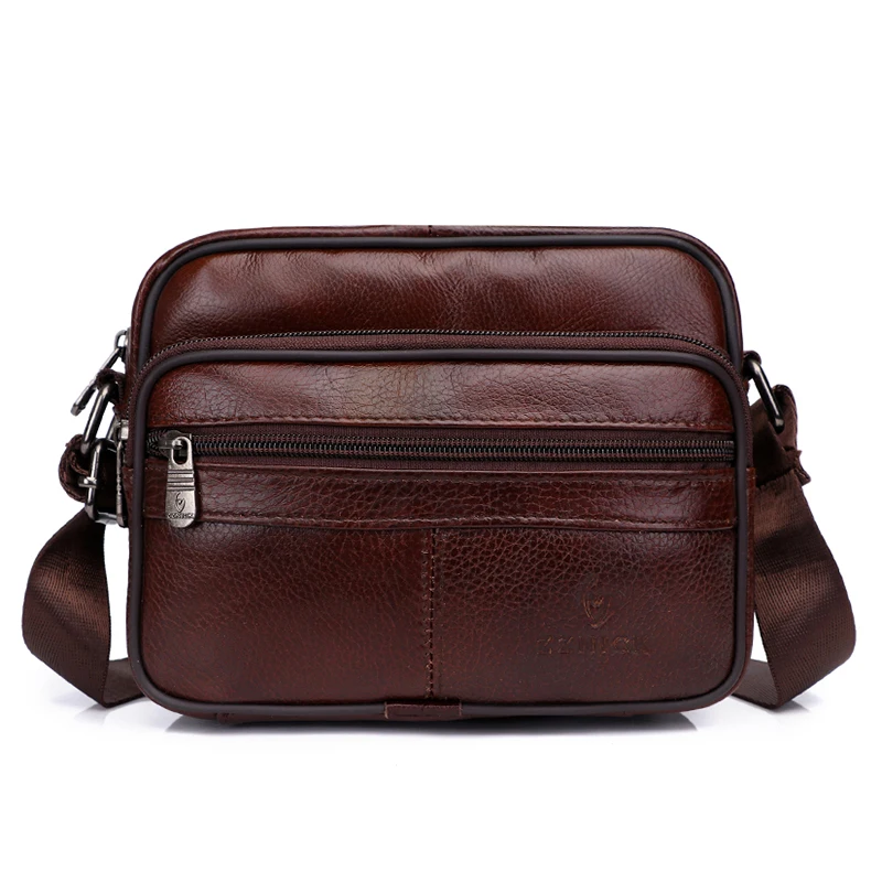 Top Trends: Genuine Leather Bag Male Messenger Bag Shoulder Bags For Men Fashion Flap Luxury Crossbody Leather Shoulder Bags KSK Shoppable Styles