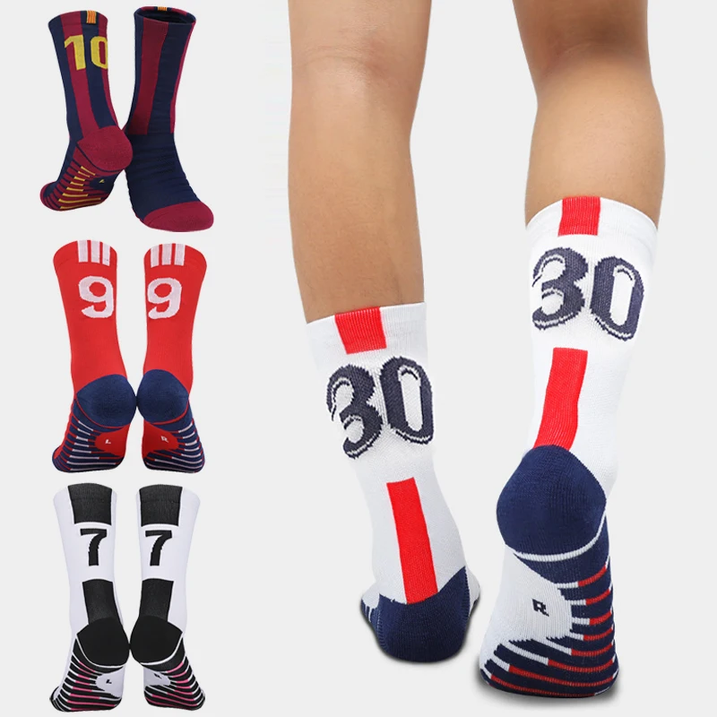 Top Trends: Non-Slip Towel Bottom Tube Soccer Socks Paris Number 30 7 High Qality Adult Football Outdoor Jog Running Cycling Sports Socks Shoppable Styles