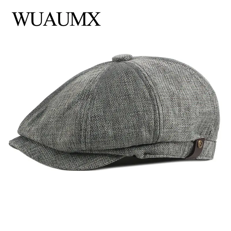 Top Trends: NEW Newsboy Cap Men Spring Summer Octagonal Hat For Male British Herringbone Flat Caps Retro Eight Blade Hats Breathable Shoppable Styles