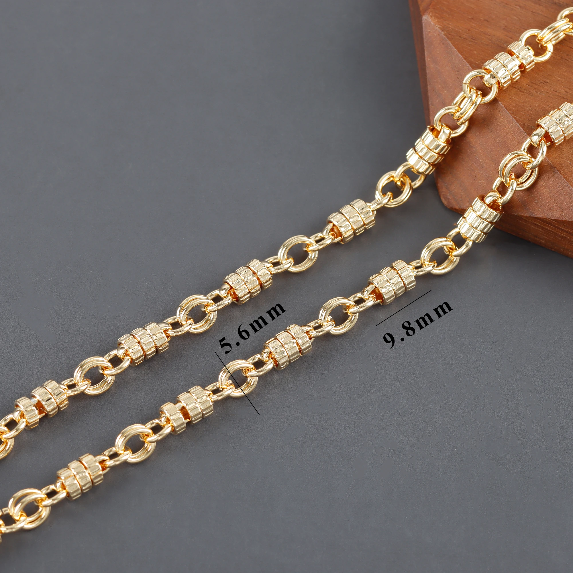 Top Trends: GUFEATHER C253, diy Chain, 18k Gold Rhodium Plated, copper, pass REACH, nickel Free, diy Bracelet Necklace, jewelry Making, 50cm / lot Shoppable Styles - Image 5