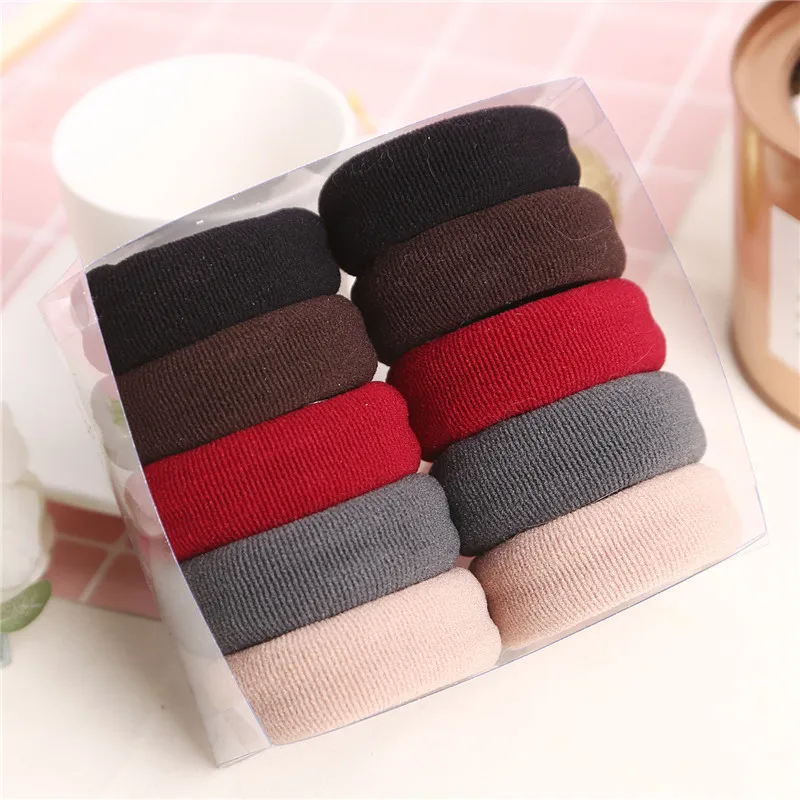 Top Trends: 1Set Fashion Women Solid Colors Thick Elastic Rubber Bands Simple Style Pretty Colors Plain Stretch Hair Ties Hair Bands Shoppable Styles