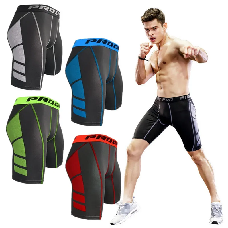 Top Trends: Men Compression Tight Bottoming Shorts Base Layer Gym Cycling Fitness Jogger Running Workout Outdoor Boy Training Sports Pants Shoppable Styles