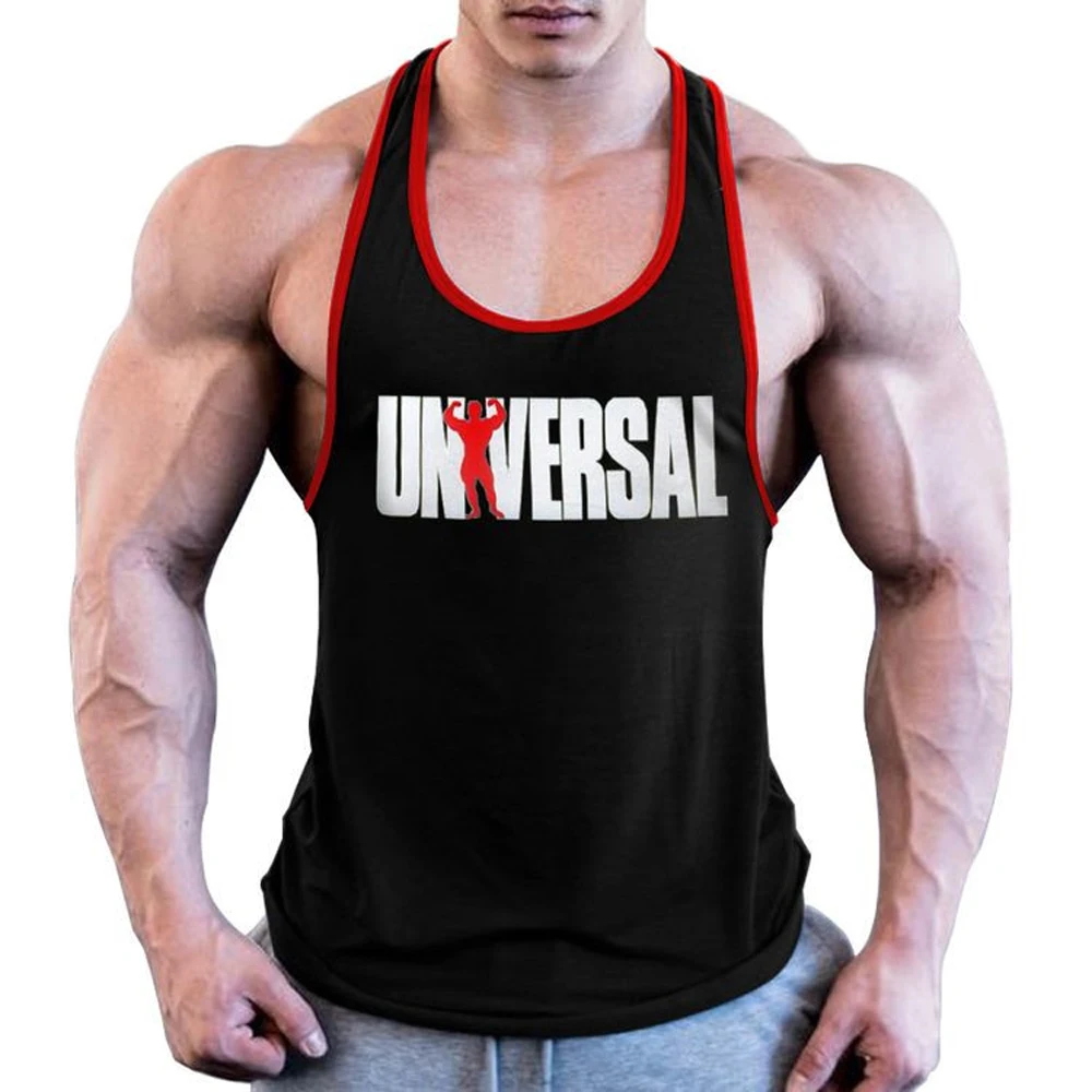 Top Trends: Men's Fitness Muscle Men 100% Cotton Sweat-absorbent Thin Shoulder Straps Global Printing Tough Guy Vest Sports Training Shoppable Styles