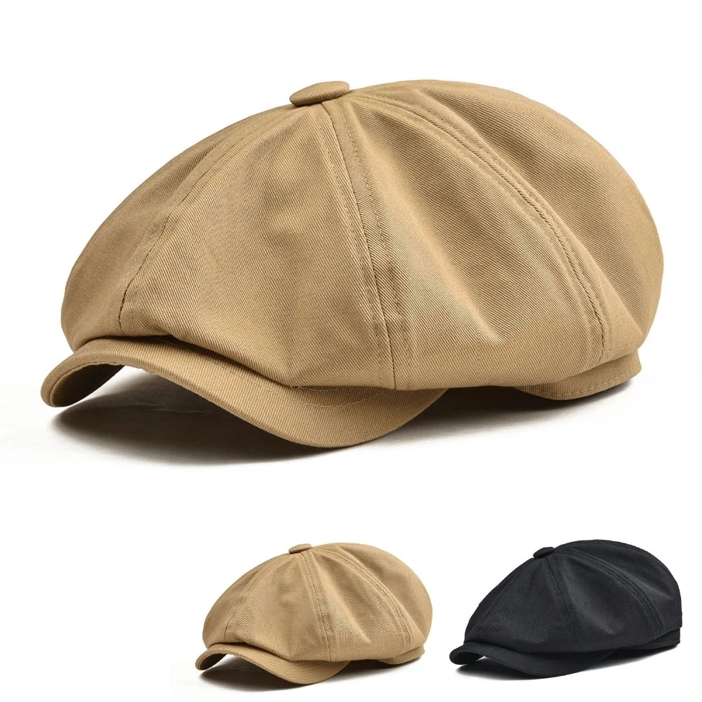 Top Trends: 2021 Fashion All-match Newsboy Hat For Men And Women Outing Sun-shade Beret Boina, Painter Hat, Outdoor Leisure Octagonal Hat Shoppable Styles