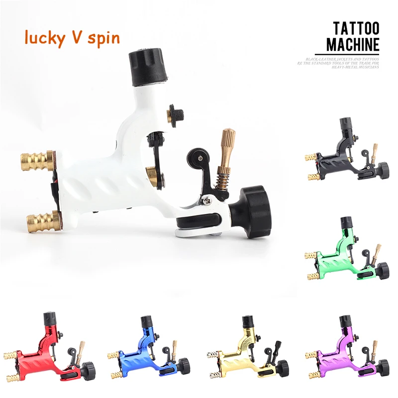 Top Trends: Luck V Spin Rotary Tattoo Machine Shader & Liner 7 Colors Assorted Tatoo Motor Gun Kits Supply For Artists Shoppable Styles