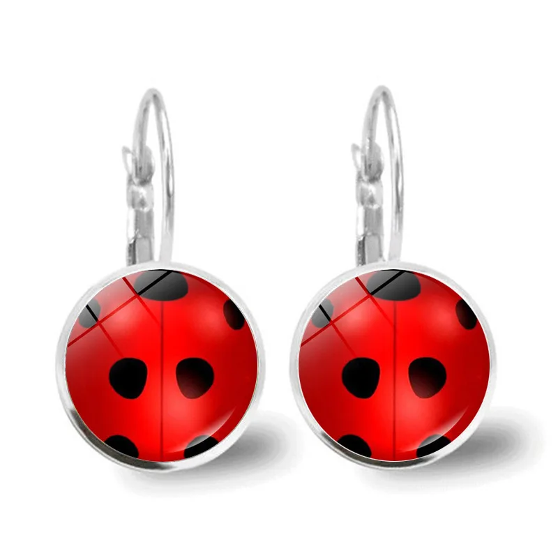 Top Trends: Cute Ladybug Drop Earrings For Women Wave Point Element Earrings Trendy Movie Animation Cartoon Jewelry Shoppable Styles