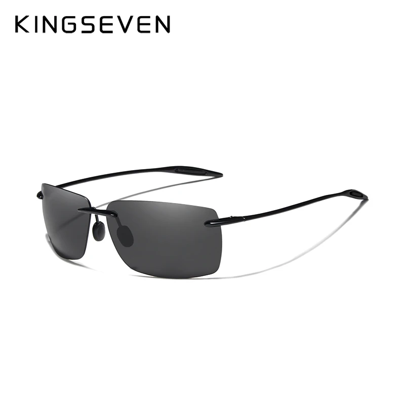 Top Trends: KINGSEVEN TR90 Rimless Sunglasses Men Ultralight High Quality Square Frameless Sun Glasses For Women Brand Designer Mirror Lens Shoppable Styles - Image 5