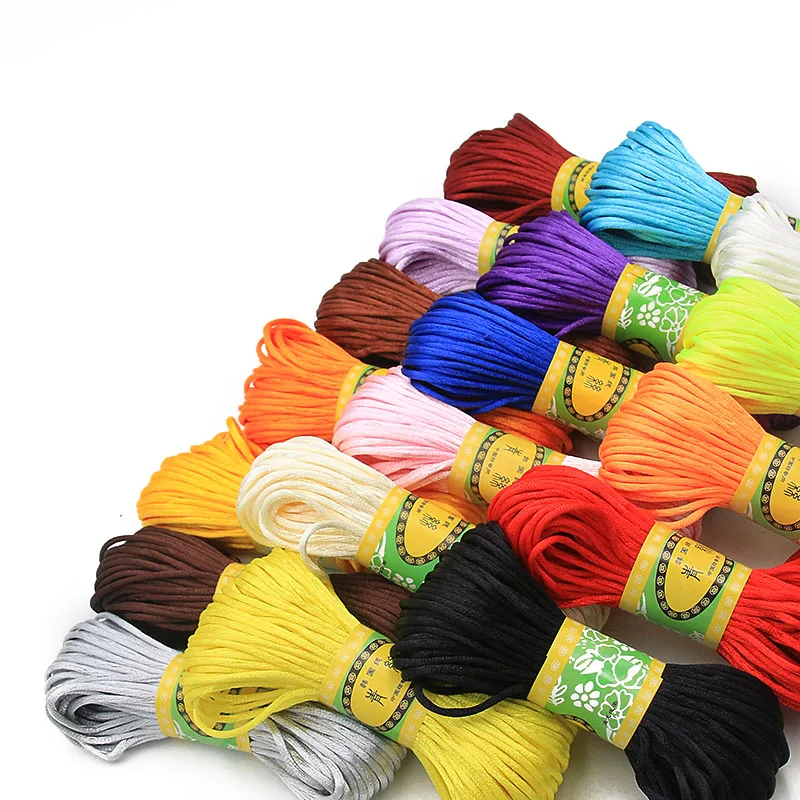 Top Trends: 20 Meter 2mm 25 Color Chinese Knot Cord Rattail Satin Braided For DIY Jewelry Findings Accessories Making Material Bracelet Shoppable Styles - Image 3