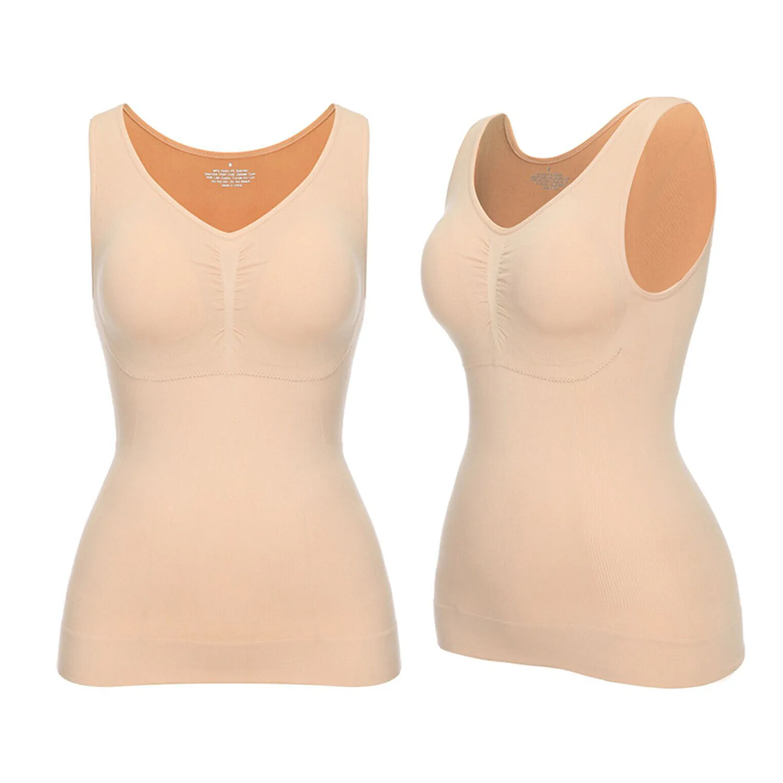 Top Trends: Wireless Cami Tank Top Women Slim Body Vest Shaper Lifting Bra Outdoor Sports Vest With Chest Pad For Girl Shaping Shoppable Styles