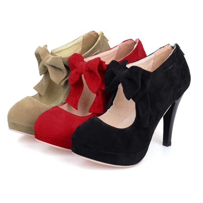 Top Trends: Children Girls High Heel Shoes For Kids Princess Shoes Fashion Bow Suede Thin Heel Female High Heels For Party Wedding Size31-43 Shoppable Styles