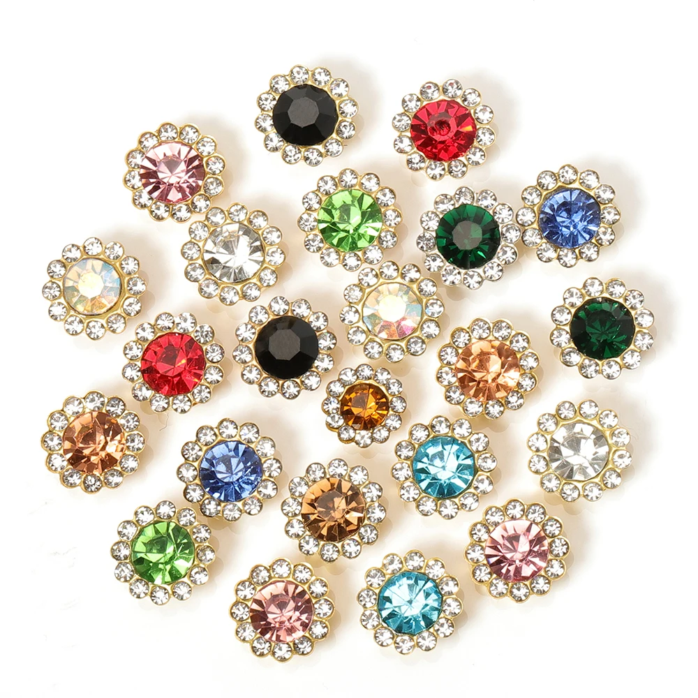 Top Trends: 50pcs Rhinestone Bezel Patch FlatBack Sew On Beads Crystal Cabochons For Diy Jewelry Making Needlework Handmade Bow Accessories Shoppable Styles