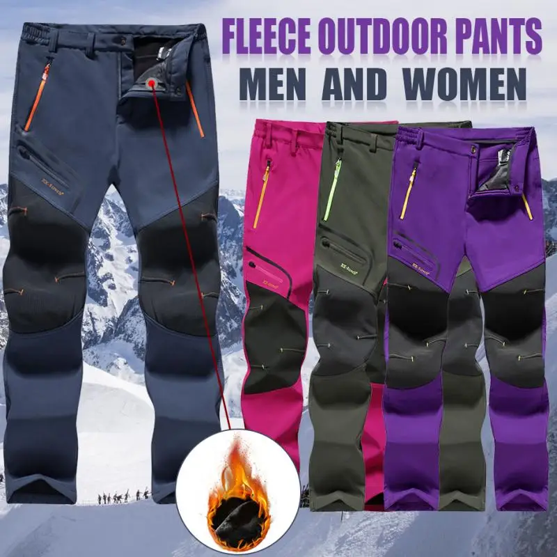 Top Trends: Winter Fleece Warm Men Pants Male Outdoor Snow Camping Hiking Work Pants Windproof Snowboard Ski Waterproof Breathable Trousers Shoppable Styles