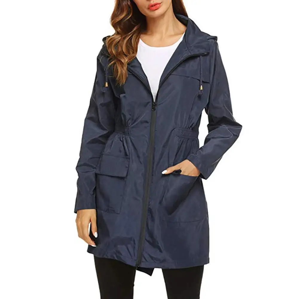 Top Trends: Fashion Women Outdoor Jacket Women Trench Coat Autumn Winter Outdoor Climbing Windproof Waterproof Long Jacket Hooded Shoppable Styles - Image 5