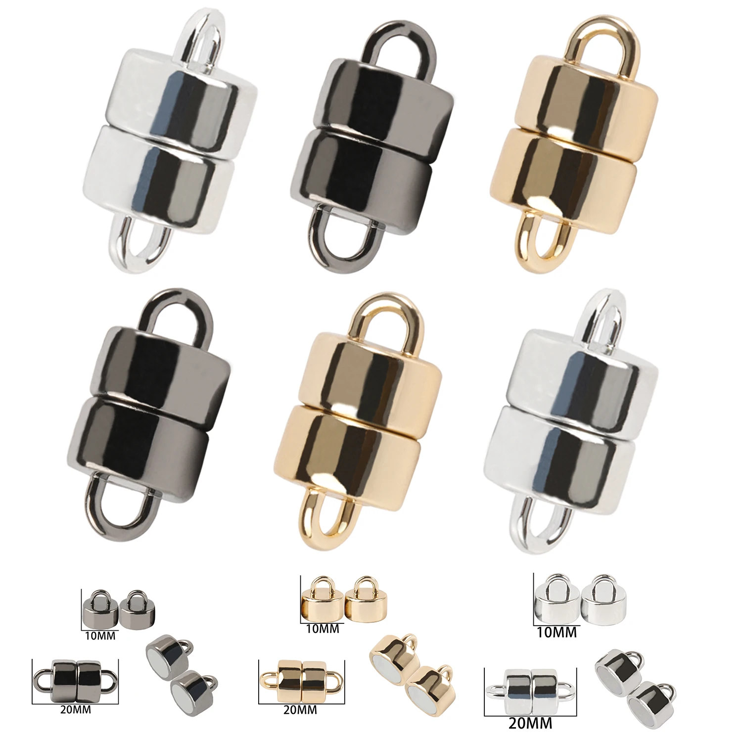 Top Trends: 5 Sets Silver / Gold Color Stainless Steel Magnetic Clasps Connectors Handmade For Jewelry Making DIY Bracelets Necklaces Supplies Shoppable Styles