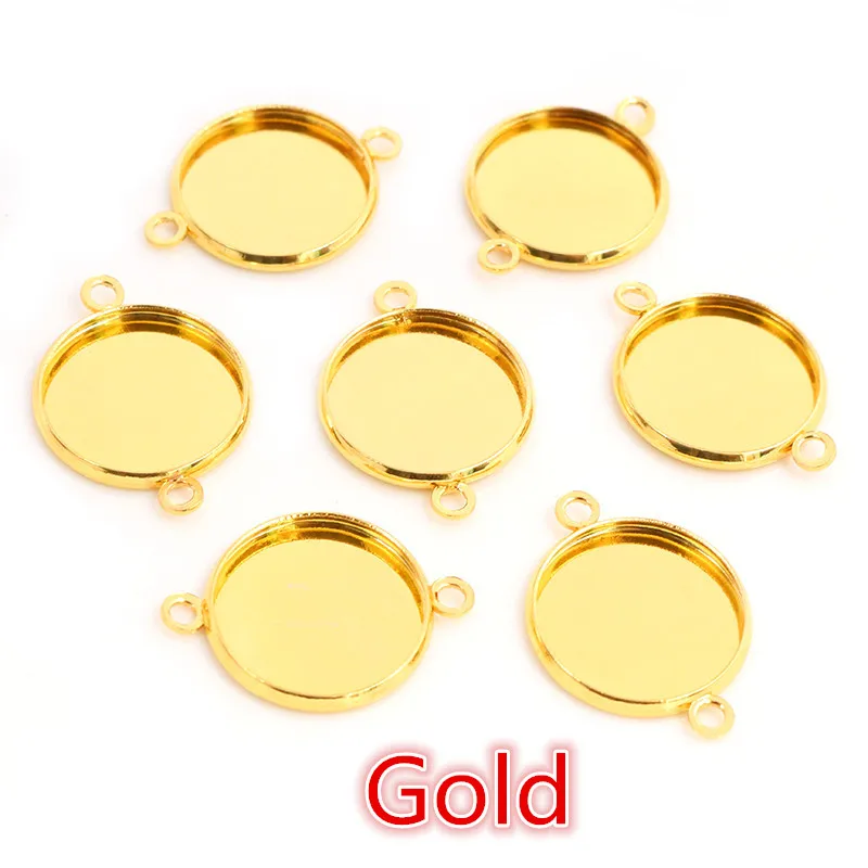 Top Trends: 8-25mm Cabochon Base Tray Bezels Blank Gold Bracelet Setting Supplies For Jewelry Making Findings Accessories Shoppable Styles - Image 5