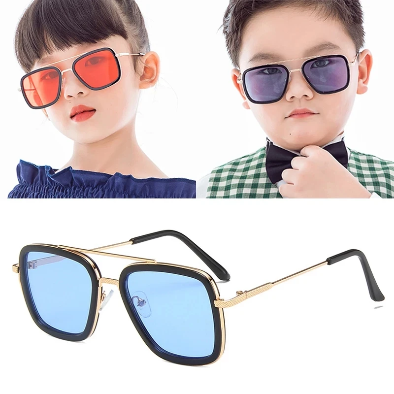 Top Trends: Iron Man Glasses Tony Stark Sunglasses Children Sunglasses Fashion Girls Kids Sunglasses Shades 5-12 Years Old Shoppable Styles