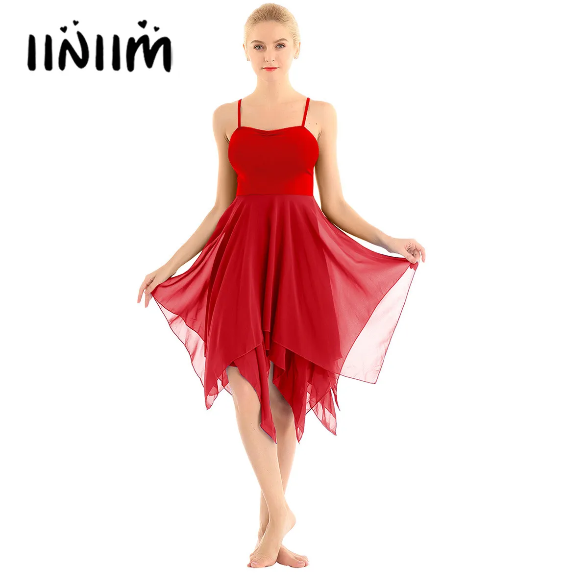 Top Trends: Iiniim Womens Femme Ballet Ballroom Lyrical Dance Dress Spaghetti Strap Sleeveless Gymnastics Leotard Dance Competition Dress Shoppable Styles