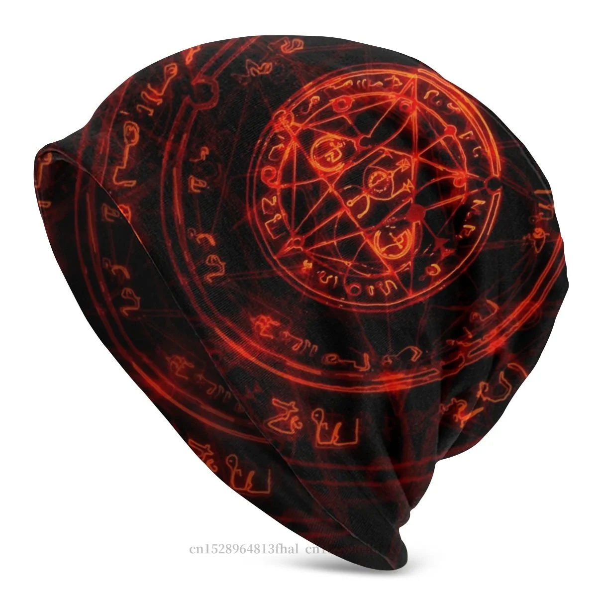 Top Trends: Goth Gothic Devil Skullies Beanies Caps Baphomet Knitted Hat Winter Warm Bonnet Hats Men Women's Hip Hop Ski Cap Shoppable Styles