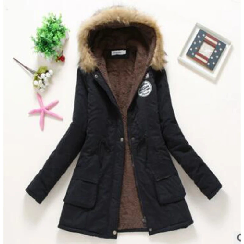 Top Trends: Winter Coat For Women Slim XXXL Size Outwear Medium-Long Cotton Padded Coat Thick Warm Hooded Parka Mujer Women's Casual Jacket Shoppable Styles - Image 5