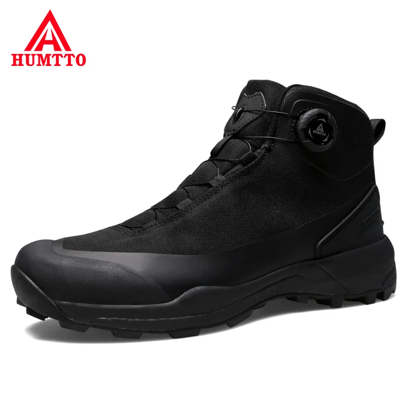 Top Trends: HUMTTO Waterproof Hiking Shoes Mountain Trekking Boots Black Camping Sneakers For Men Safety Climbing Sport Tactical Mens Shoes Shoppable Styles