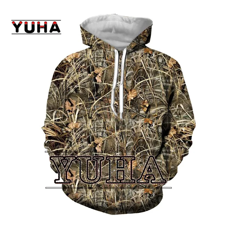 Top Trends: YUHA Men Women 3D Sweatshirt Reed Camouflage Hunting Oversized Coat Streetwear Harajuku Casual Pullover Spring Autumn Hoodies Shoppable Styles