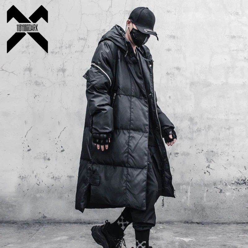 Top Trends: Winter Black Thick Jacket Parkas Windbreaker Men Hooded Long Coats Parka Streetwear Mens Hip Hop Warm Overcoat WB365 Shoppable Styles