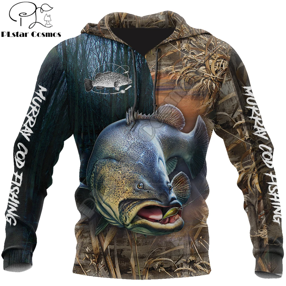 Top Trends: Murray Cod Fishing 3D Printed Mens Hoodie Harajuku Streetwear Pullover Autumn Zip Up Hoodie Unisex Jacket Tracksuits DW0162 Shoppable Styles