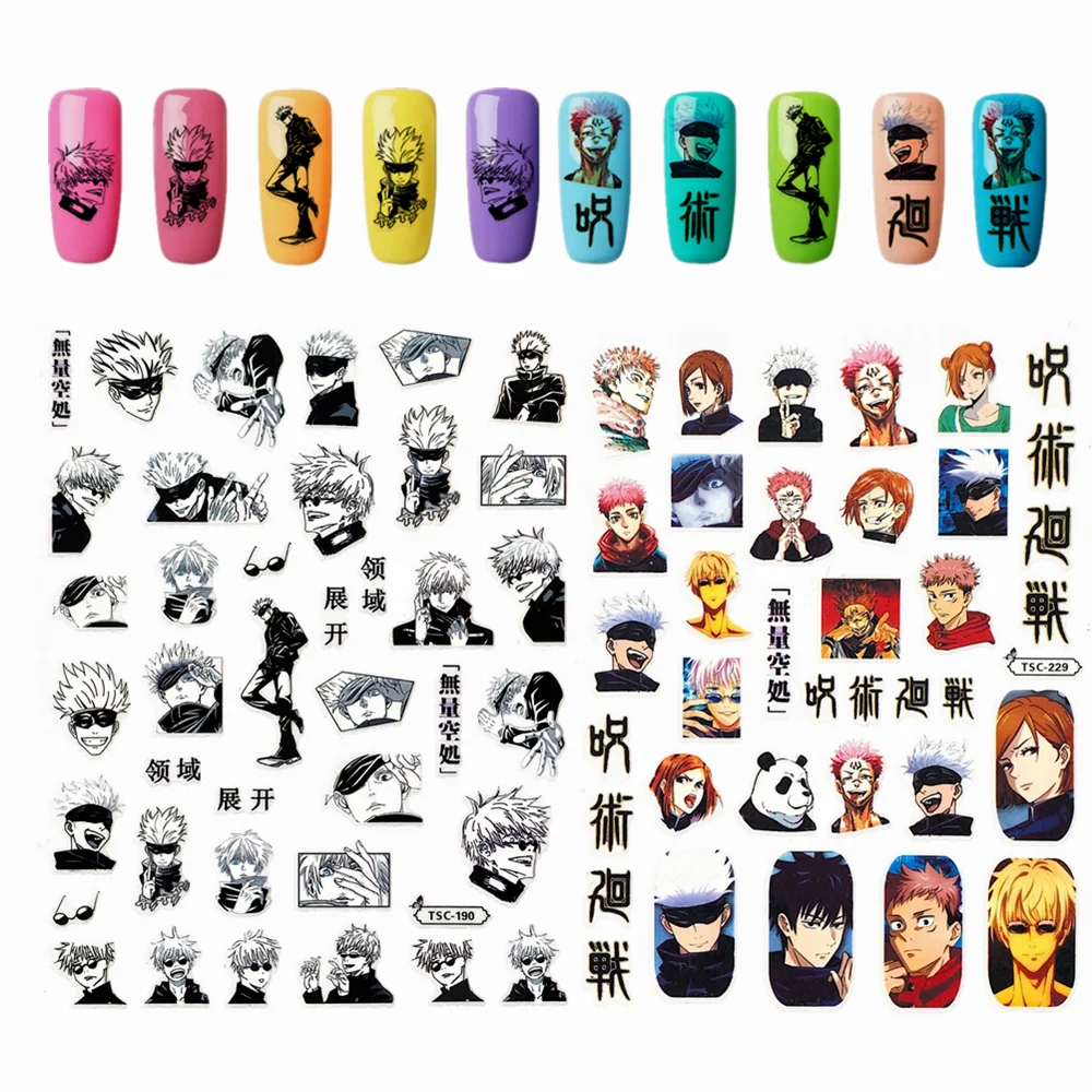 Top Trends: TSC-190 TSC-330 Hot Blooded Cartoon Characters Spy Curse Spell Tokyo 3D Back Glue Nail Decal Nail Sticker Nail Art Nail Ornament Shoppable Styles