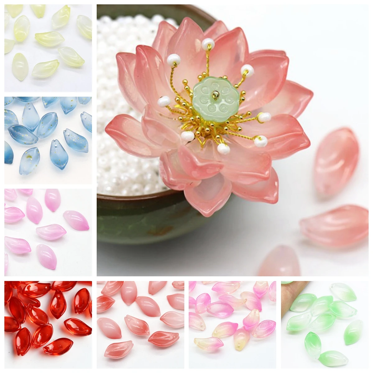 Top Trends: 10pcs 20x11mm Floral Petal Lampwork Crystal Glass Loose Top Drilled Pendants Beads For Jewelry Making DIY Crafts Flower Findings Shoppable Styles