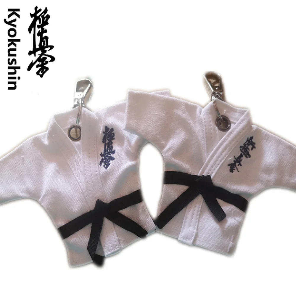 Top Trends: New Karate Kyokushin Keychain Shinkyokushin Uniform Kimono Cartoon Pendant Sport Gifts Keepsake Key Button Key Ring Souvenir Shoppable Styles