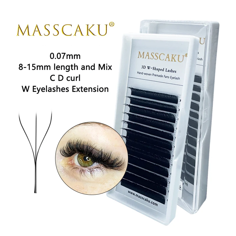 Top Trends: MASSCAKU Hot Sale 8-15mm &amp; Mix Length Individual Mink Soft Eyelashes Extension 3D Russian Volume Eyelashes Extension Supplies Shoppable Styles