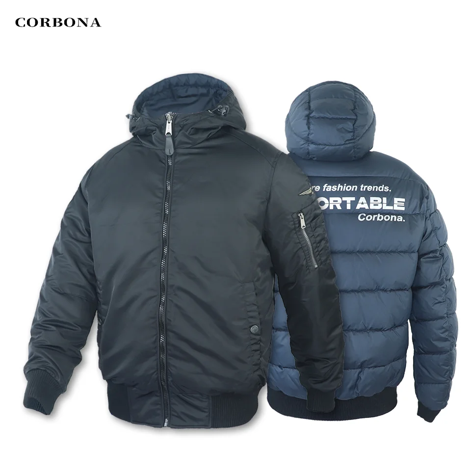 Top Trends: 2024 CORBONA New Men&#039;s Jackets Outdoor Wear Business Coat On Both Sides And Thick Winter Casual Parkas Down Loose Cotton -20℃ Shoppable Styles