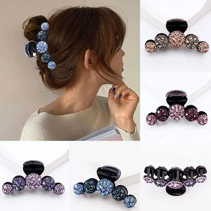 Top Trends: Big Rhinestone Women Hair Claws Crab Hairpins Crystal Hair Clips Barrettes Ponytail Girls Hair Accessories Ornaments Hairgrip Shoppable Styles