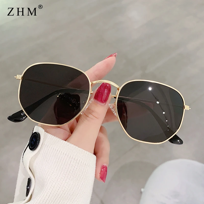 Top Trends: 2022 Vintage Sunglasses Men Square Metal Frame Sunglasses Pilot Mirror Classic Retro Sun Glasses Women Luxury Summer Eyewear Shoppable Styles