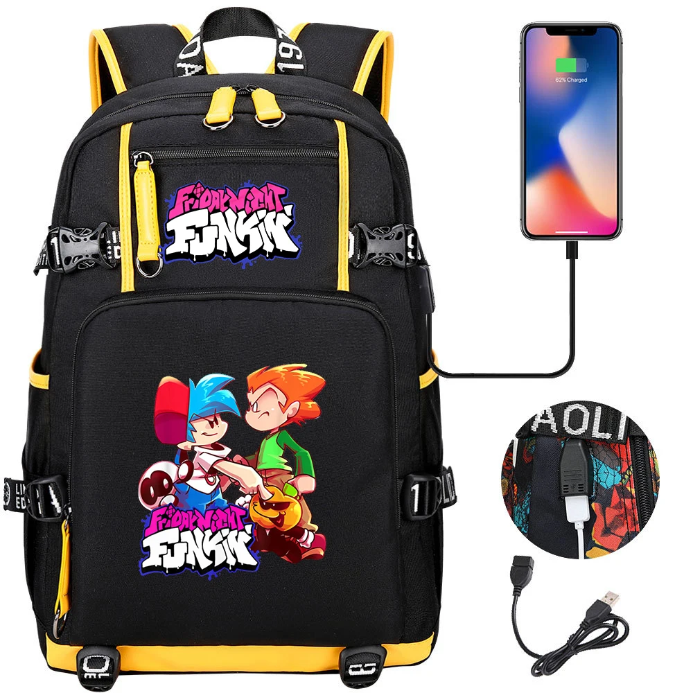 Top Trends: Friday Night Funkin Backpacks For School Multifunction USB Charging Bag Boy Girl Teenager School Bags Travel Laptop Mochila Shoppable Styles